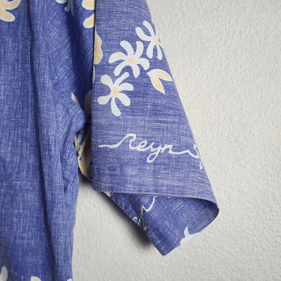 Reyn Spooner Shirt Mens 2XL Blue Floral Hawaiian Commemorative Classics Aloha - Picture 2 of 12